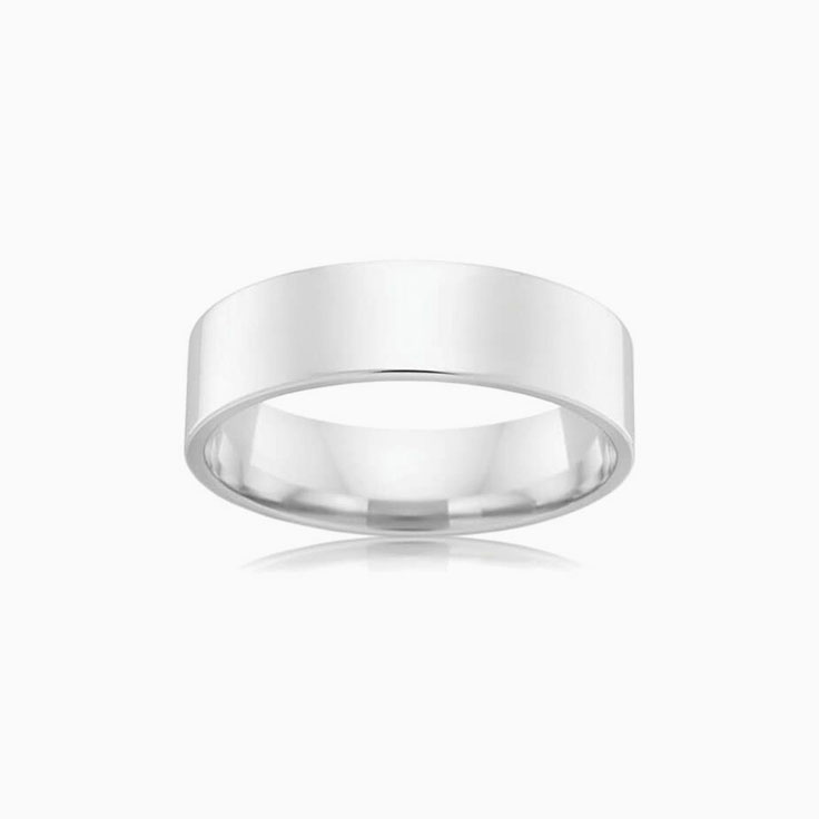 5mm flat classic comfort mens ring
