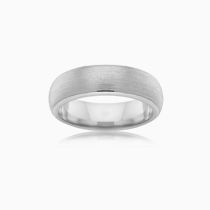 5mm Matt And Polish Mens Wedding Ring