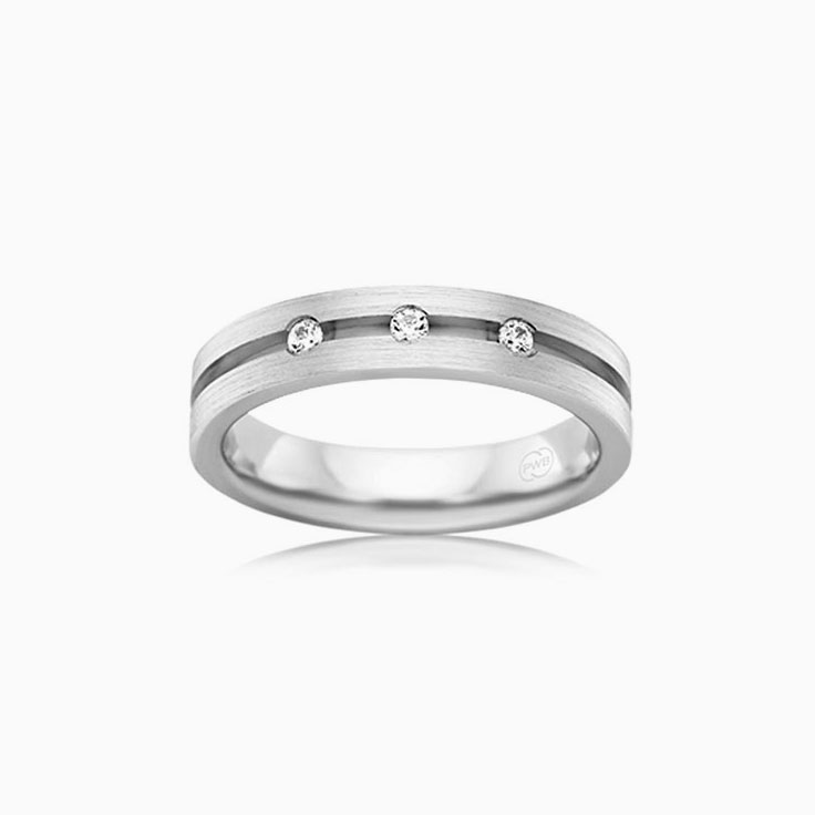 7mm Wedding Ring With Diamond