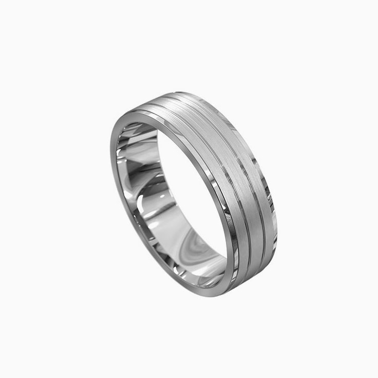 7mm 14k Gold Mens Wedding Ring
