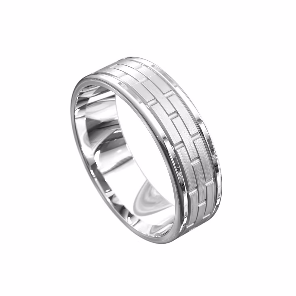 7mm 18k Solid Gold Mens Ring