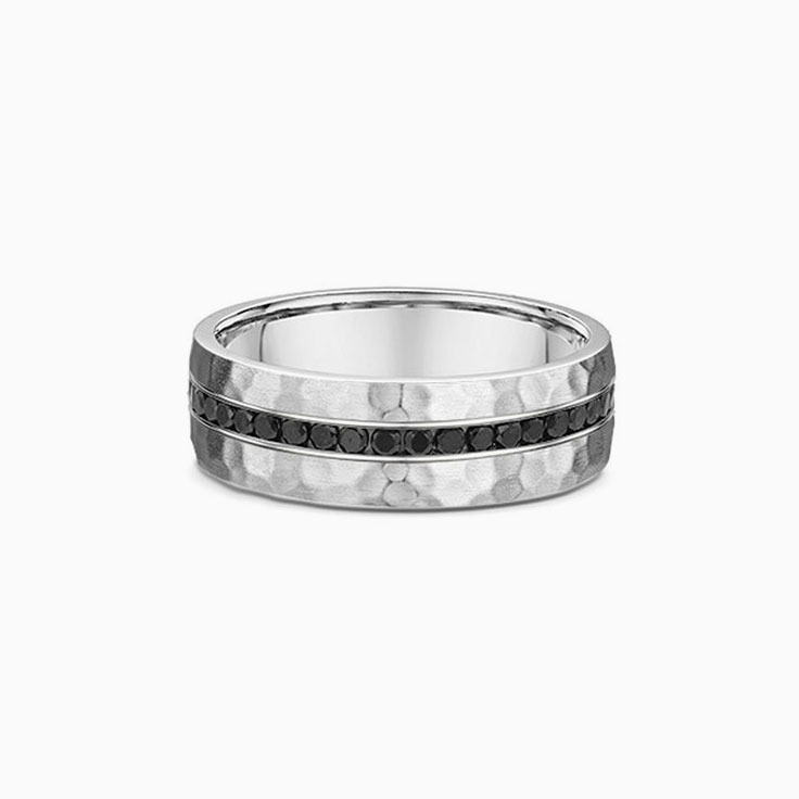 7mm Black Diamond Wedding Ring