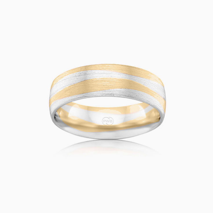 8mm Matt Finish Mens Wedding Ring