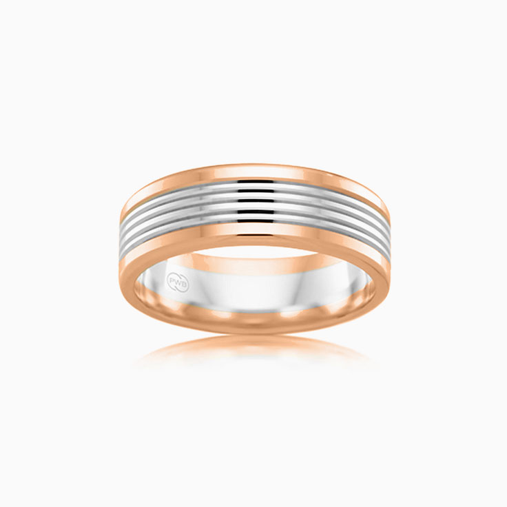 8mm 18k Gold Mens Wedding Ring