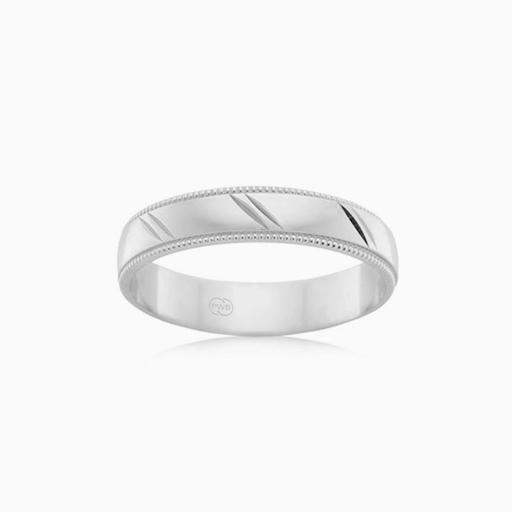 4mm Polished Mens Wedding Ring