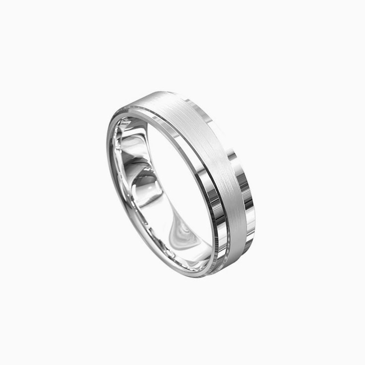 6mm Matt And Polished Wedding Band