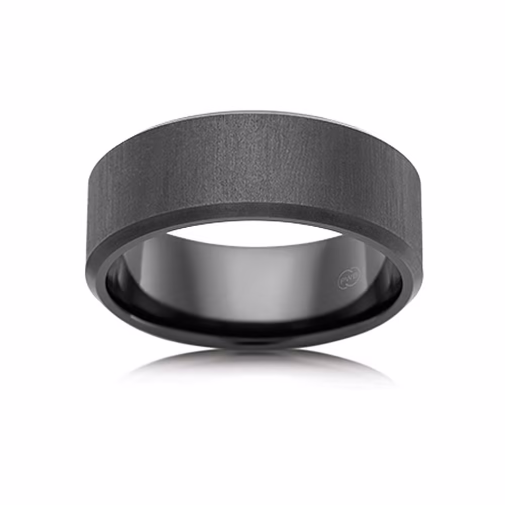 4mm Zirconium Mens Ring