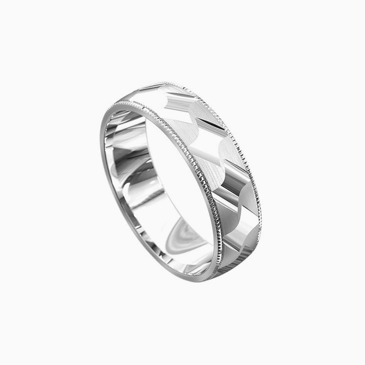 4mm 18k Solid Gold Mens Ring