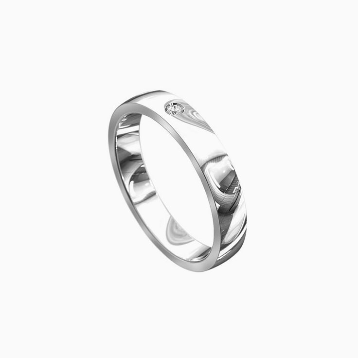 4mm Drop Set Wedding Ring
