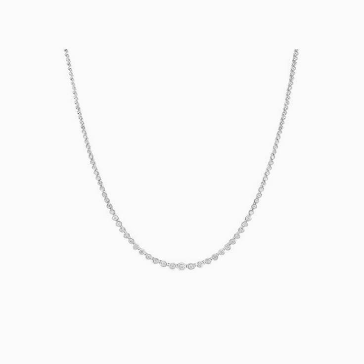 Bezel tennis Necklace