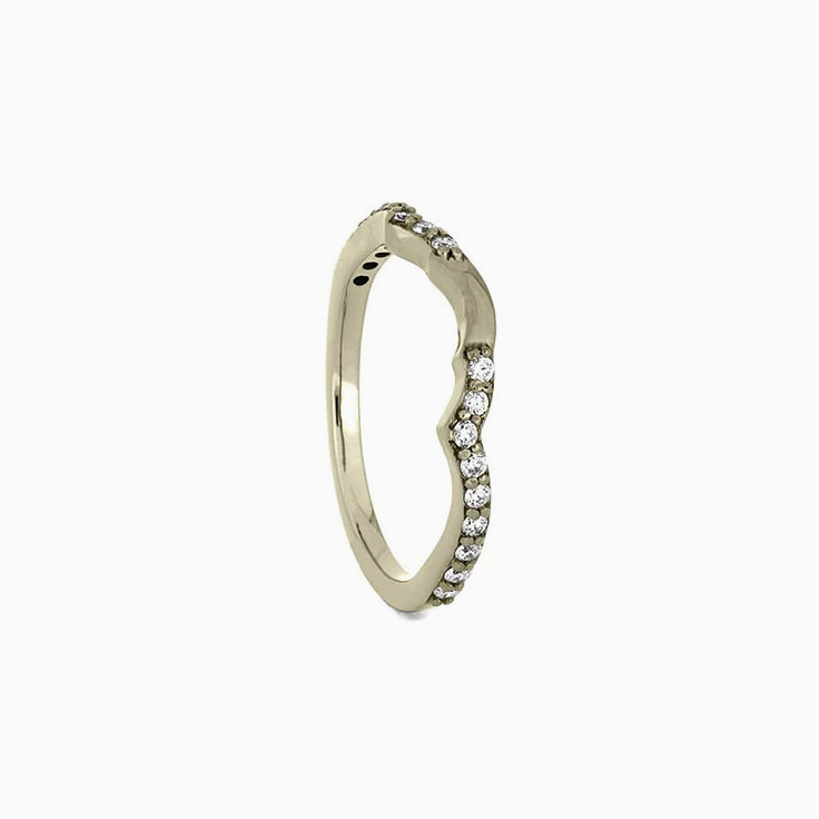 Curved Diamond Wedding Ring