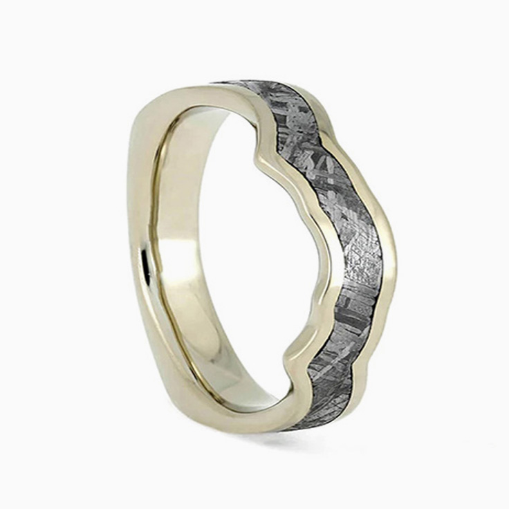 Meteorite Womens Wedding Band