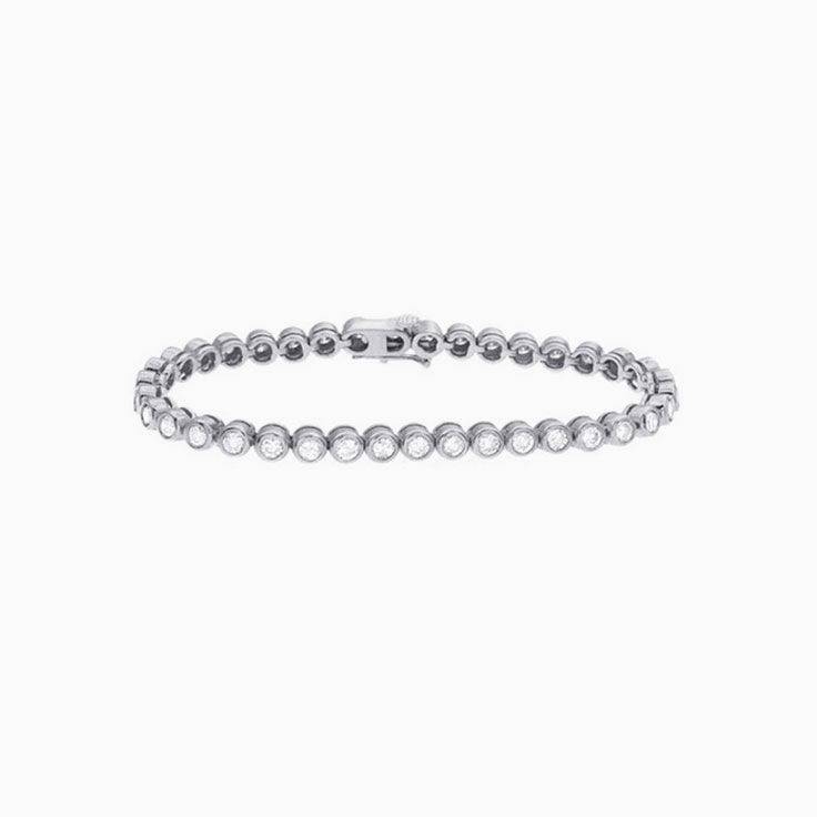 3 Carat Lab Diamond Bezel Set Bracelet