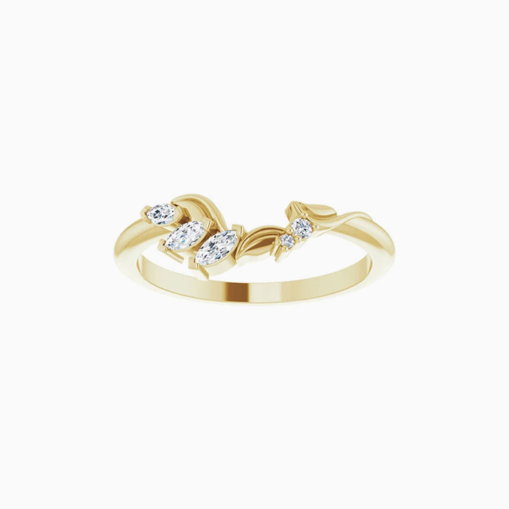 Diamond tiara wedding ring