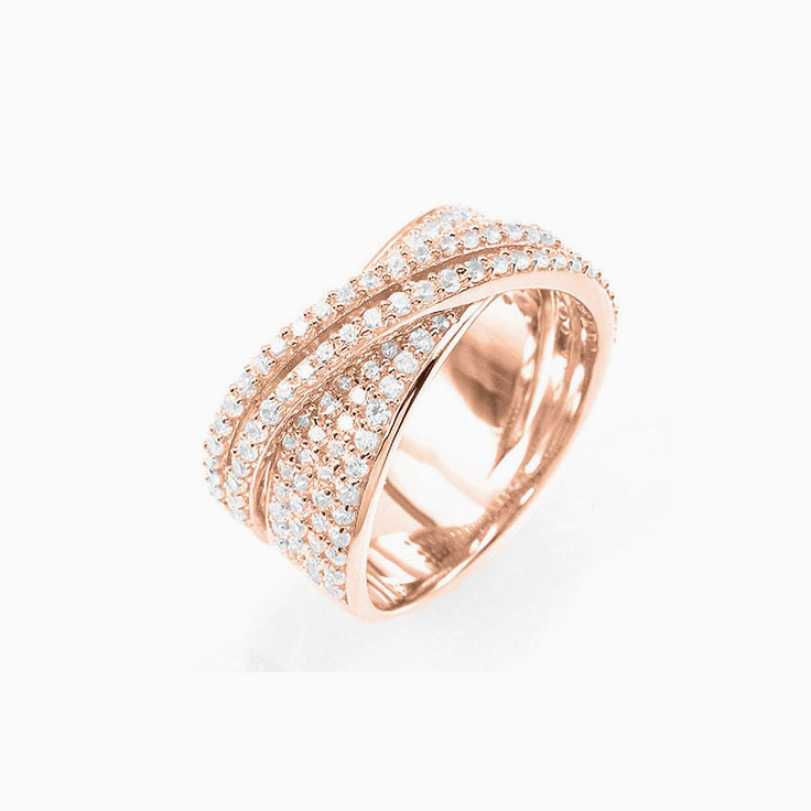 Diamond pave set dress ring