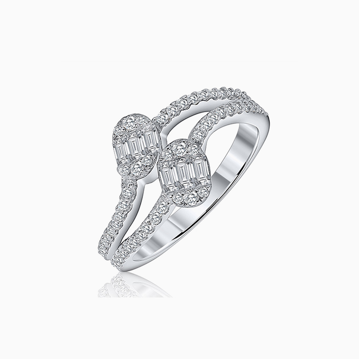 oval cluster diamond ring