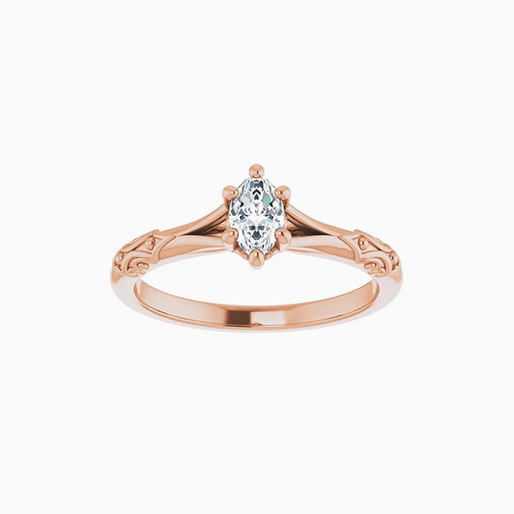 Marquise diamond on split band