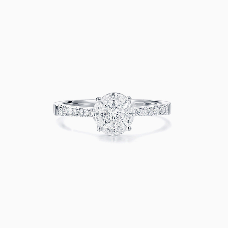 Marquise Diamonds Cluster Ring