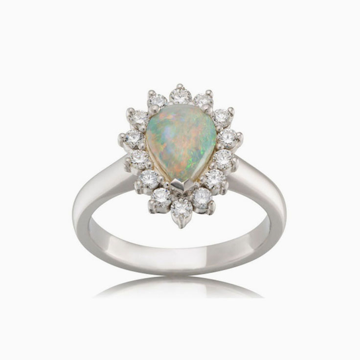 Opal engagement ring