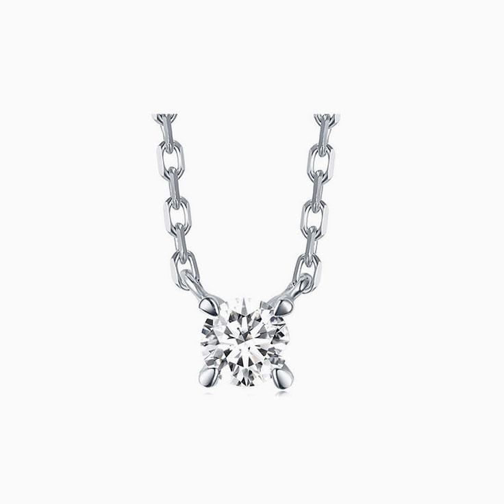 Petite Round Diamond necklace