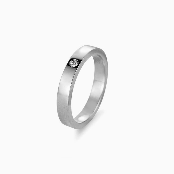 Drop Set wedding ring