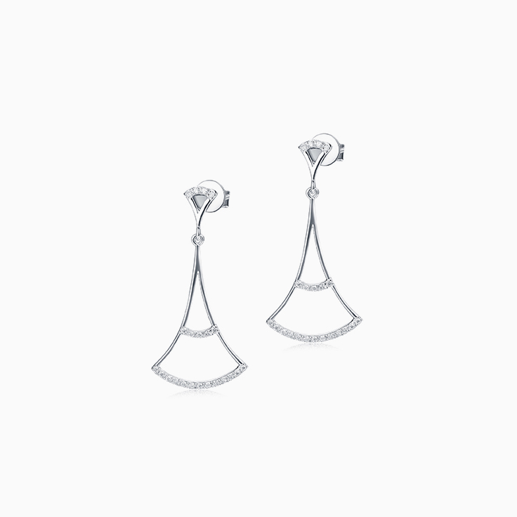 Delicate Diamond Earrings