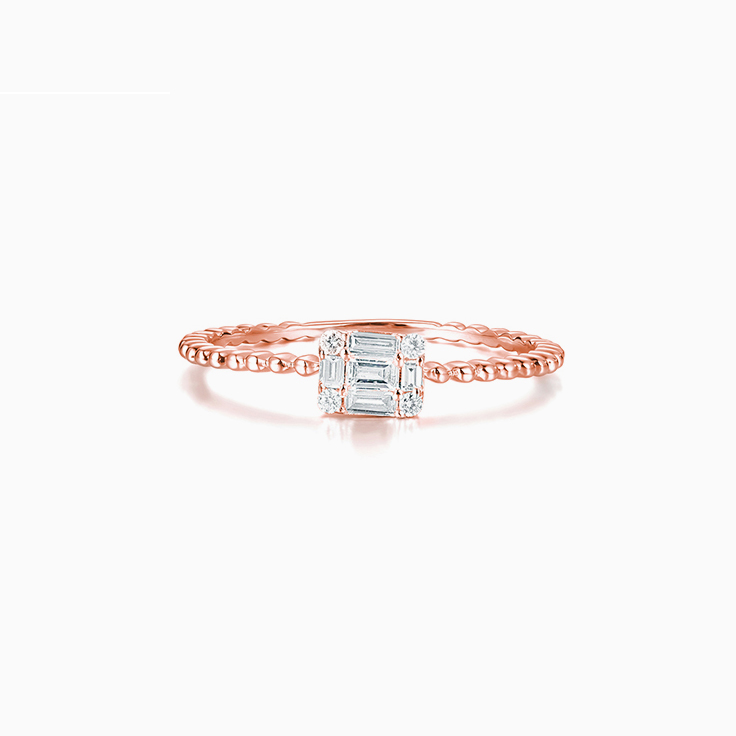 Baguette Diamond Cluster Ring