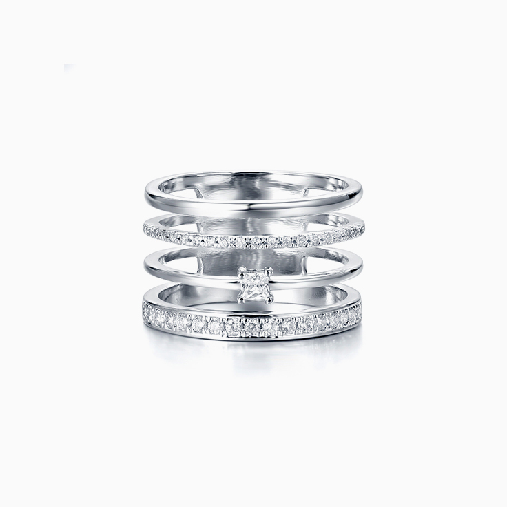 Stacked Diamond Ring