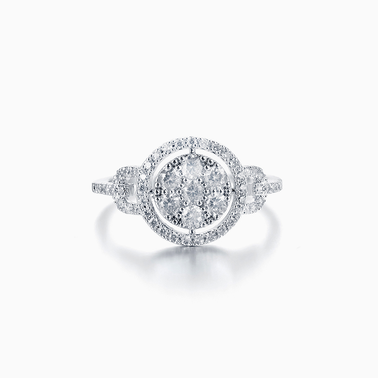 Halo Cluster Diamond Ring