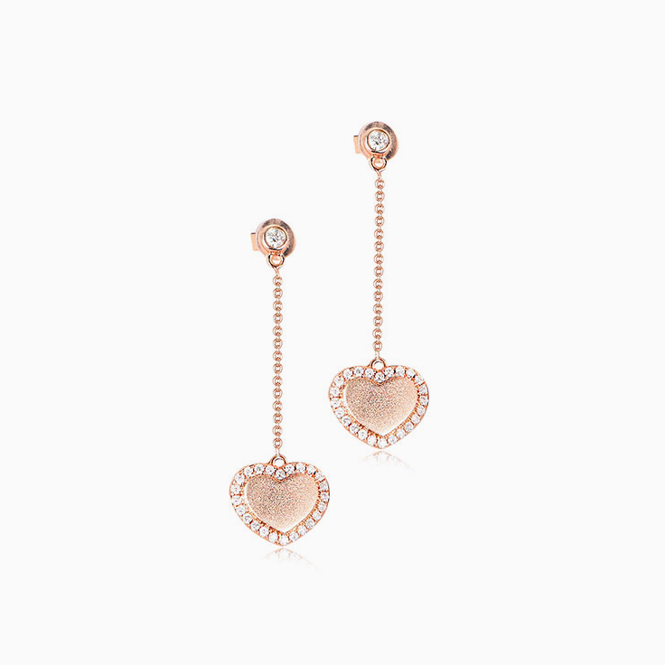 Drop Heart Earrings