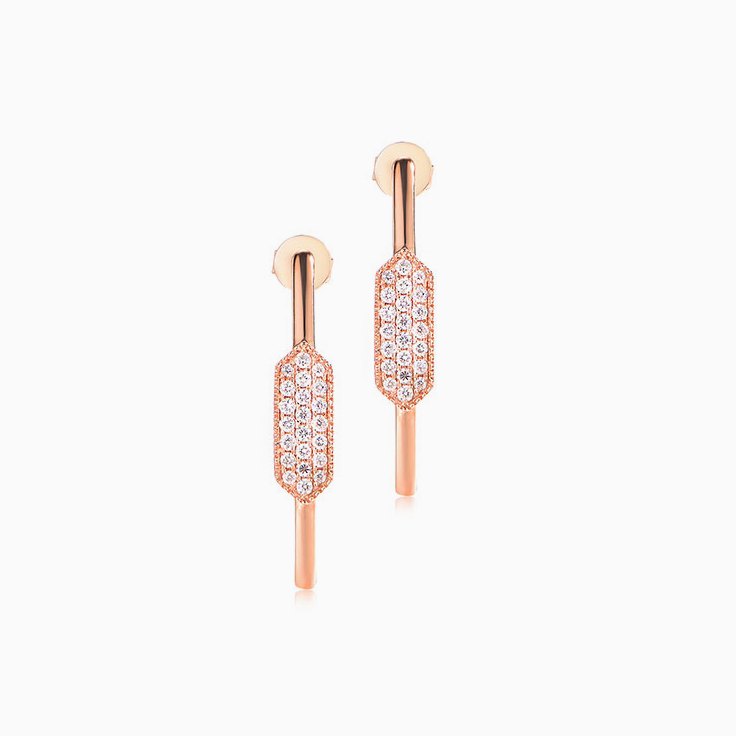Rosegold Open Hoop Earrings