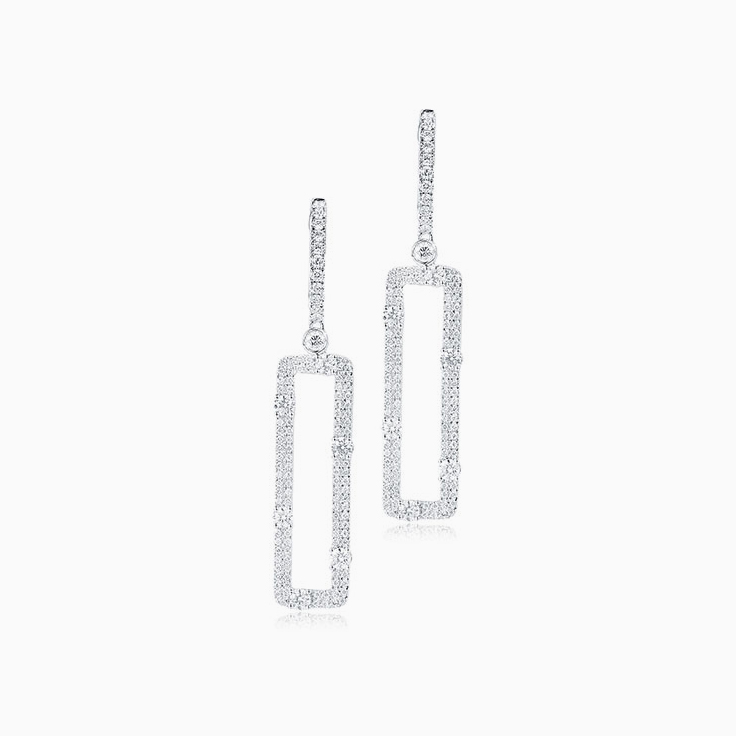 Diamond Bar Earrings