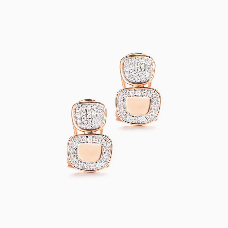 Rosegold Pave Earrings
