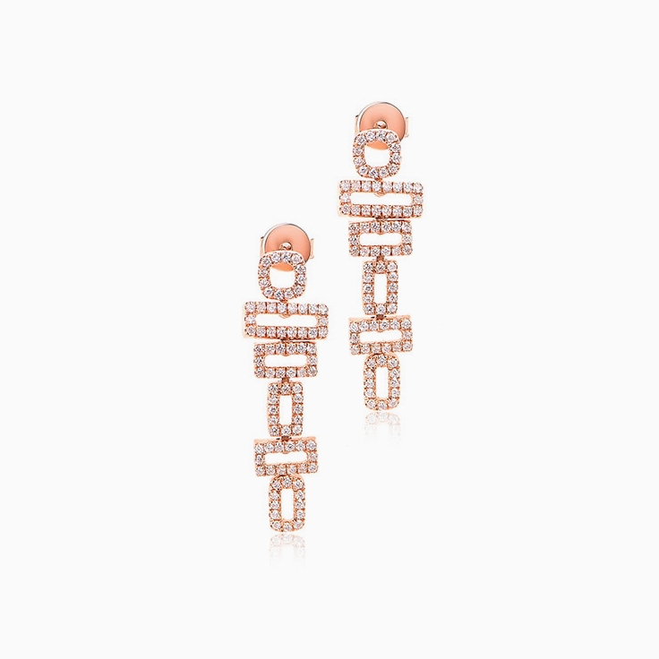 Geometric Diamond Earrings