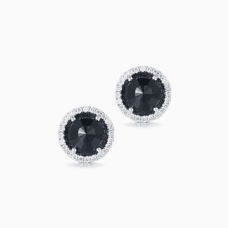 Onyx and Diamond Studs