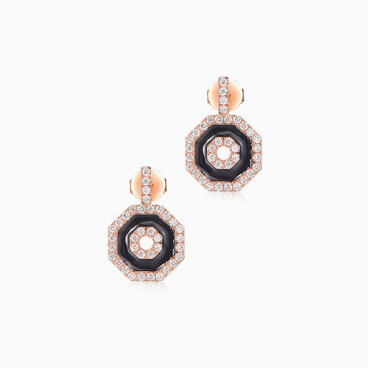 Octagon Diamond Earrings