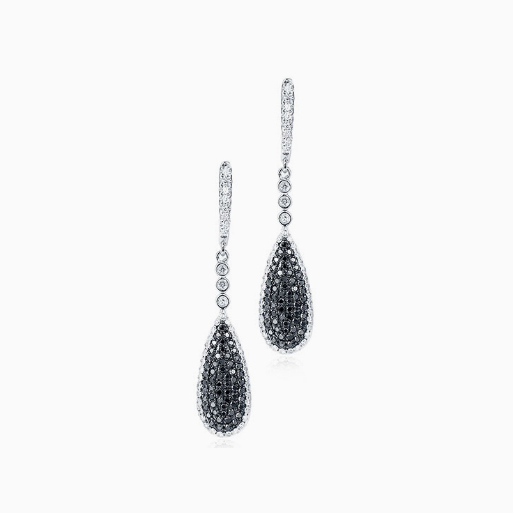 Black Diamond Drop Earrings