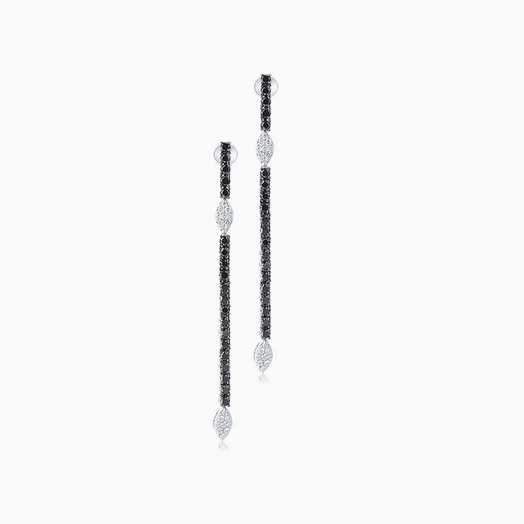 Black and White Diamond Earrings