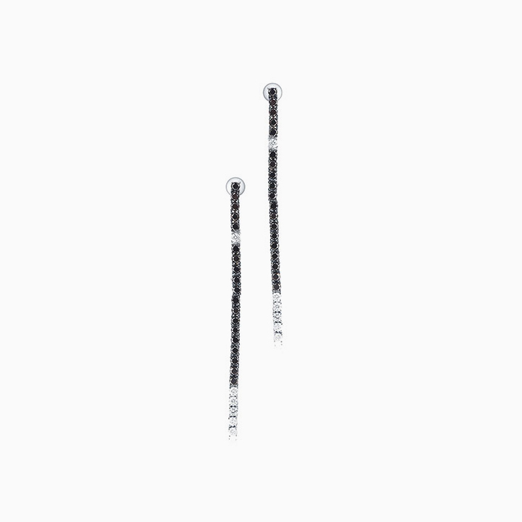 Black Diamond Strand Earrings