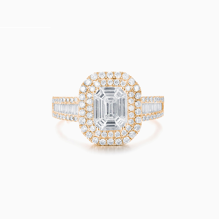 Mens cluster diamond deals ring white gold