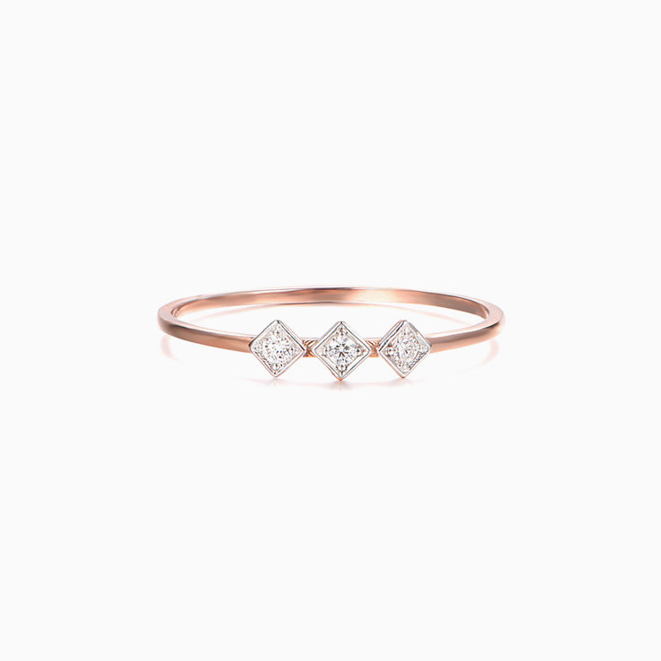 Three stone Fine diamond Ring