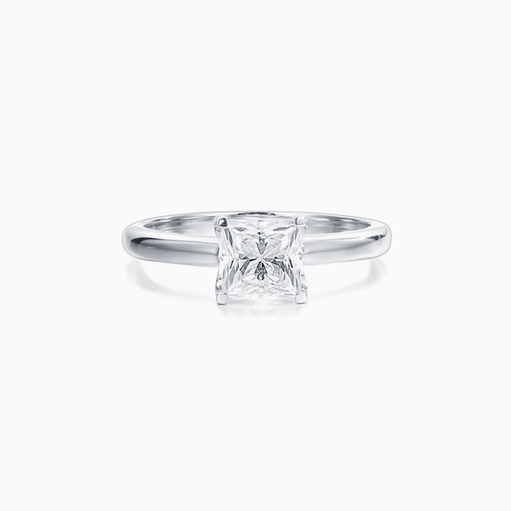 Princess Cut Solitaire Diamond Engagement Ring