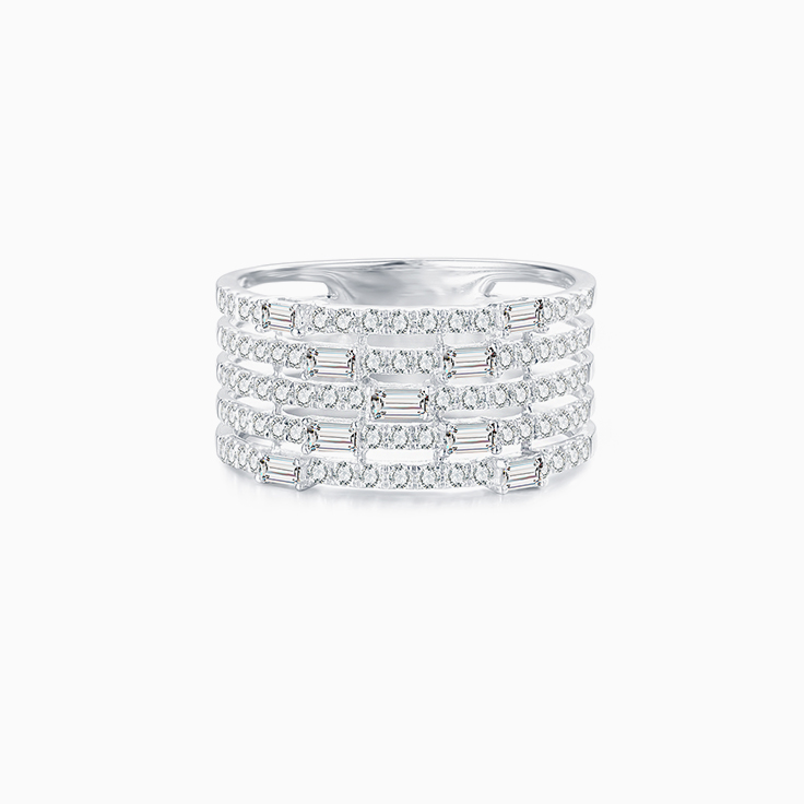 Five Bands Diamond Ring