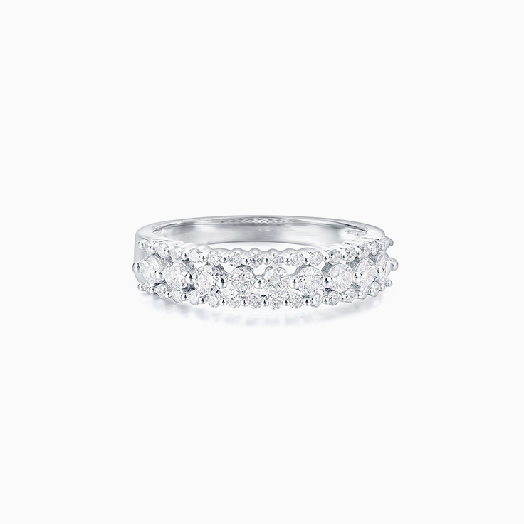 Two Claw set Diamond Band