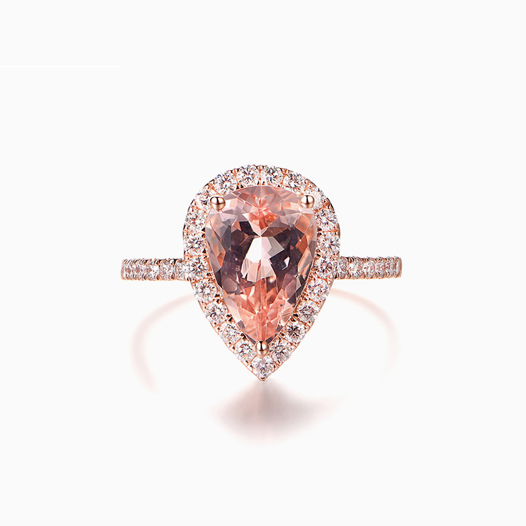 Morganite and Diamond Ring