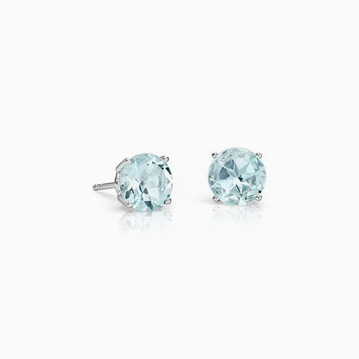 Aquamarine Studs