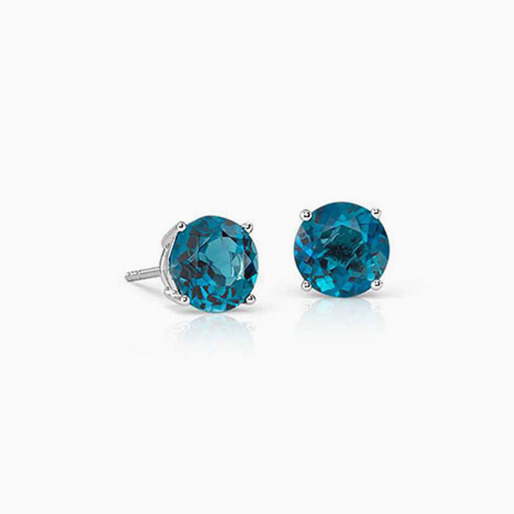 London blue topaz studs