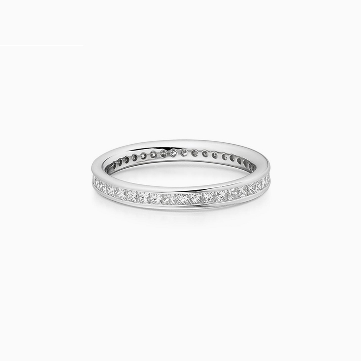 Princess cut wedding band