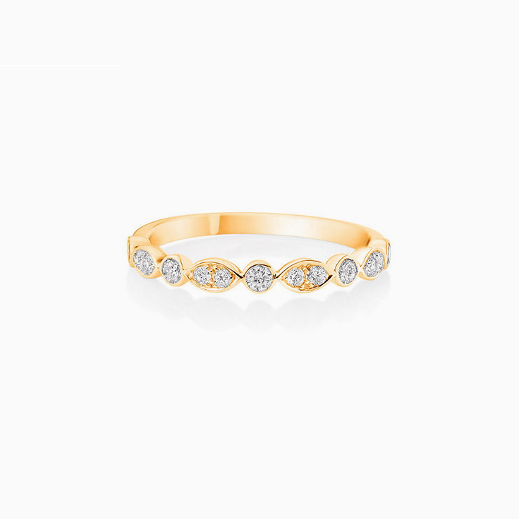 Round diamond petite Wedding Ring