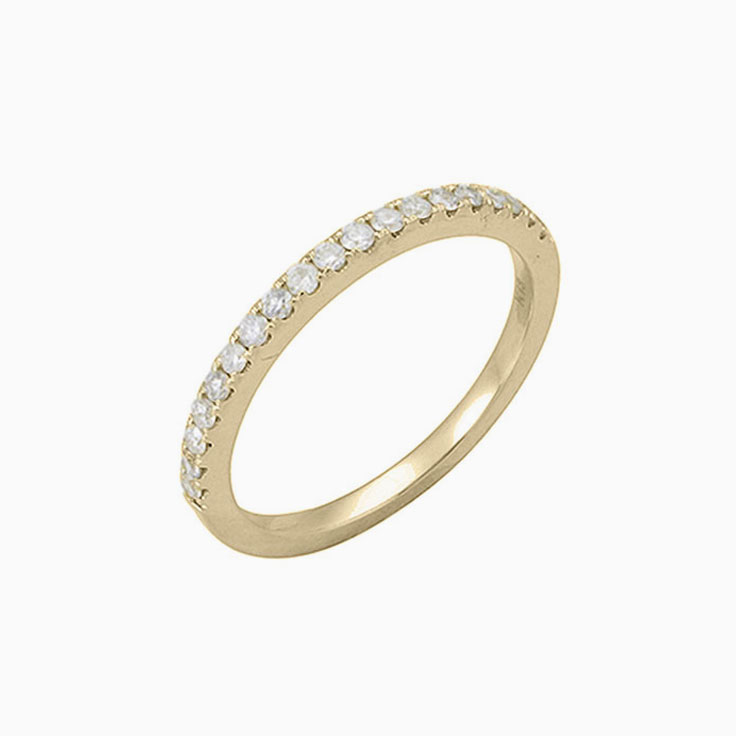Round Diamond Petite Wedding band